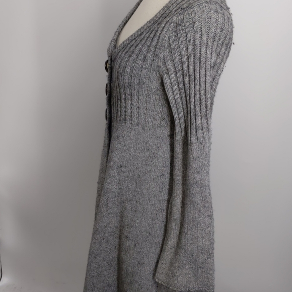 Old Navy Maternity gray tweed long cardigan-sz S - Picture 3 of 7